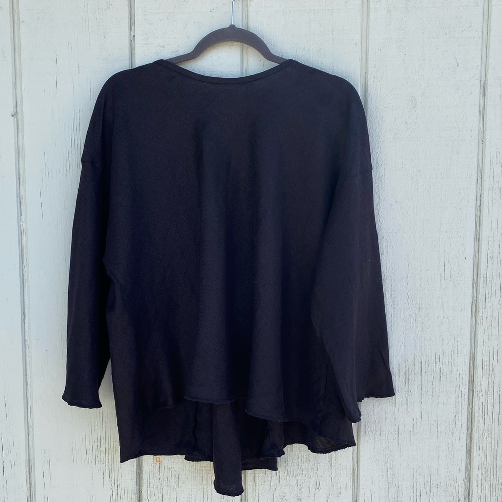 90s Dellarossa Boutique Resort Black Draped Top